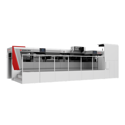 OYANG Duomatic FSS เครื่องปั๊มฟอยล์ร้อนแบบเรียบยูนิตคู่ เครื่องตัดและปอกแบบตายตัว